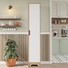 Hanah Home Armario Multiusos LIB3-SW Roble y Blanco